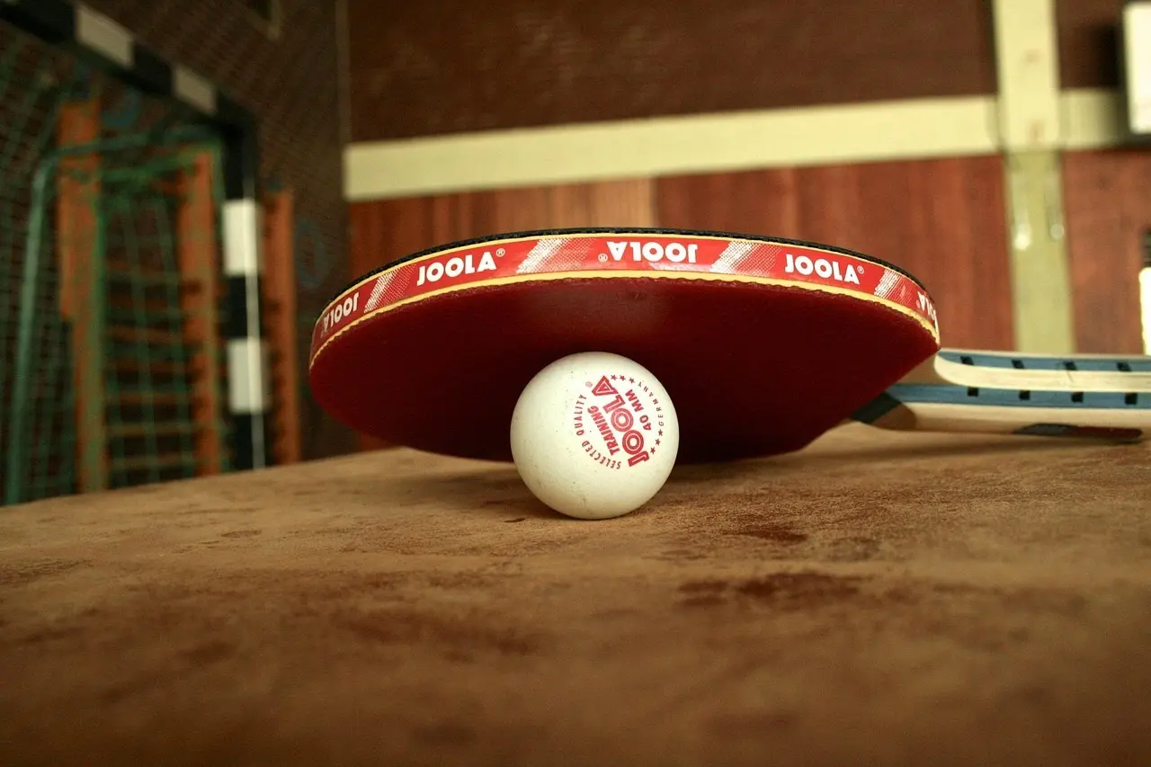 Bordtennisbat og bordtennisbold